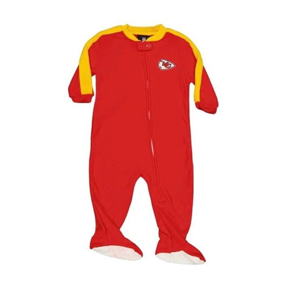 NFL Kansas City Chiefs Blanket Sleeper Onsie Footie size 6-9 Months Football